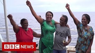 Chagos islanders make historic trip home without British escort  BBC News [upl. by Spark]