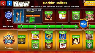 New Rockin Rollers 🙀 Pool Pass Level Max Animated Avatar 8 ball pool [upl. by Nallak]