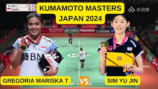 GREGORIA MARISKA T INA VS SIM YU JIN KOR  KUMAMOTO MASTERS JAPAN 2024 [upl. by Abby]