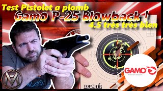 Terrible ce pistolet à plombs  Gamo P25 Blowback 45mm 4 joules [upl. by Pontias622]