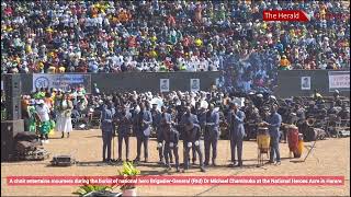 A choir entertains mourners during the burial of national hero BrigGen Rtd Dr Michael Chaminuka [upl. by Taft]