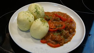 Klassisches Gulasch aus dem Monsieur Cuisine Connect mit Messerabdeckung Welle [upl. by Atiz894]