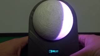 3D Printed Moon Phase Clock 2017 update  3dprint  Arduino  OpenSource [upl. by Merrilee865]