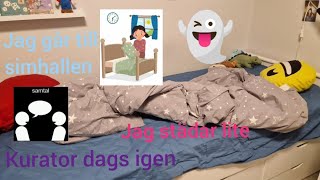 Vlogg Jag är hos min kurator Bädda sängen kors i taket 🌞👍💖👻👻💤💭💫🛌🛌 [upl. by Ielak]