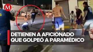 Detienen a uno de los agresores de paramédicos en pelea afuera del estadio de Rayados [upl. by Idolem]