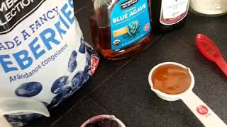 Alkaline hemp blueberry spelt pancakes vegan clip [upl. by Ynnoj]