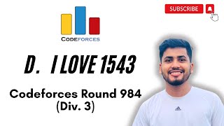 D I Love 1543  Codeforces Round 984 Div 3  solution in Bangla [upl. by Cristiona95]