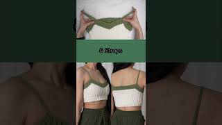 How to Crochet a Bralette In 4 Easy Steps crochet crochetcroptop crochettop crochettutorial diy [upl. by Taimi]