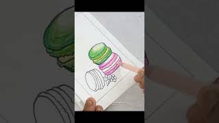 Macaroons Drawing tutorial [upl. by Brnaby]