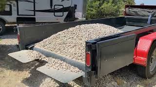 Gravel Hauling Trailer  Spread and Unload Gravel Easily [upl. by Irolam]