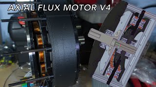 Homemade Brushless Axial Flux Motor Version 4 3D printed and machined  Dual rotors  Sensors [upl. by Welbie]