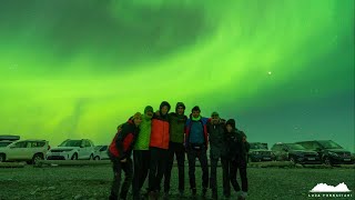 Video dellAurora Boreale alla Laguna degli Iceberg Jökulsárlón in Islanda [upl. by Shellie927]