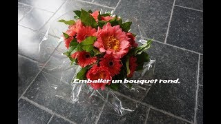 Emballage dun bouquet rond 2 [upl. by Sartin]