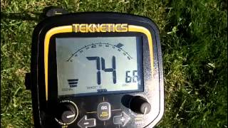 Teknetics G2 metal detector using the NEL sharpshooter and sharp coils [upl. by Mckenzie]