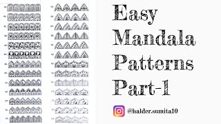 100 Easy Mandala Patterns For Beginners Part1 [upl. by Savick]