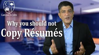 Why You Should Not Copy Resumes [upl. by Ezar]