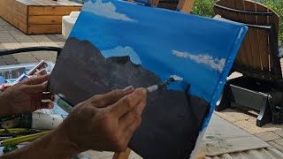 Gatlinburg Skybridge Skypark Artist Painting LIVE [upl. by Erminie]