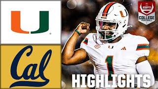 Miami Hurricanes vs California Golden Bears  Full Game Highlights  ESPN College Football [upl. by Ailedua]