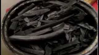 Biochar production in a woodstove [upl. by Nyvlem]