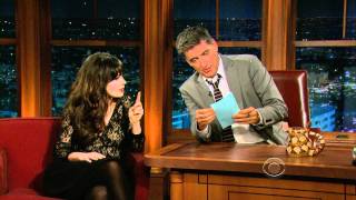 Zooey Deschanel quotWinsquot Craig Ferguson Golden Mouth Organ [upl. by Griffy]