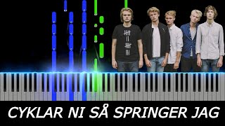 Cyklar ni så springer jag  Mares  Piano Tutorial [upl. by Ahsenak640]