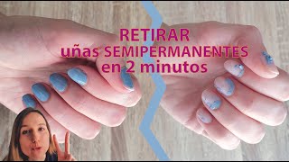 QUITAR esmalte SEMIPERMANENTE en 2 MINUTOS [upl. by Yelahc]