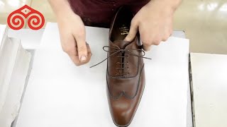 How to lace dress shoes · CARMINA SHOEMAKER [upl. by Philan]