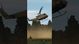 UH1H MEDEVAC landing under fire  DCS WORLD dcs dcsworld simulator huey medevac shorts [upl. by Pinchas]