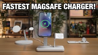 The FASTEST Apple MagSafe Charger  ESR MagSafe 3in1 Ready for iOS 17 [upl. by Nalla]