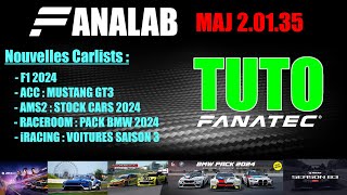 TUTO Fanalab  MAJ 20135  Ajout de nouvelles carlists [upl. by Itak]