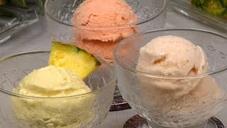 Homemade Pineapple Ice Cream Recipe Fruit Ice Cream in a Food Processor [upl. by Eipper]