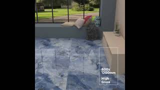 ONYX SILK BLUE  60X120 amp 80X160 CM PORCELAIN TILES [upl. by Adna]