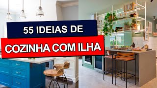 55 IDEIAS DE COZINHA COM ILHA DICAS PARA TER A SUA ILHA EM CASA ECONOMIZANDO [upl. by Ilesara605]