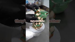 How we make a Cannoli Christmas Tree cake pastry dessert cannoli recipe christmas food [upl. by Norreg]