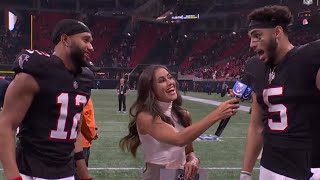 Khadarel Hodge and Drake London Amazon Prime Postgame Interview  Buccaneers vs Falcons NFL 2024 [upl. by Atila]