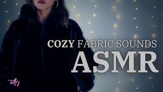 Deep Tingles with Black Faux Fur Jacket  Relaxing Scratching amp Soft Fabric Sounds ASMR No Talking [upl. by Lomaj]