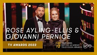 Rose Ayling Ellis amp Giovanni Pernice present their first award  Virgin Media BAFTA TV Awards 2022 [upl. by Auqined88]