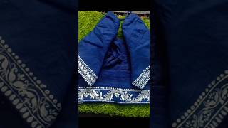 New Blouse Designl Hand print design 2024  Fabric painting  youtubeshorts youtube [upl. by Ambie]