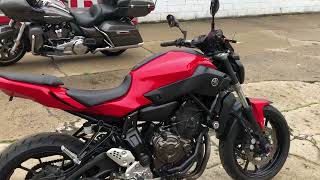 USED 2017 YAMAHA FZ07 WITH ANTILOCK BRAKES FOR SALE IN MI WITH ONLY 10574 MILES [upl. by Rovelli]