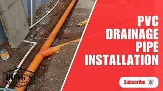 PVC DRAINAGE PIPE INSTALLATION [upl. by Elvera]