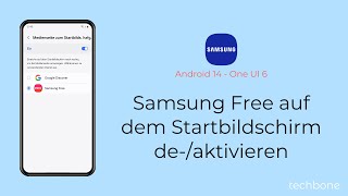 Samsung Free auf dem Startbildschirm aktivieren oder deaktivieren  Samsung Android 14  One UI 6 [upl. by Powe]