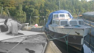 Fibreglass amp Plywood Sheeting the Foredeck aboard my Old WWII Boat  EP 43⚓ [upl. by Yauqram]