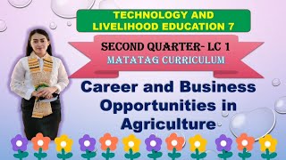 TLE 7 Quarter 2 LC 1 CAREER AND BUSINESS OPPORTUNITIES IN AGRICULTURE  MATATAG CURRICULUM [upl. by Kyred855]