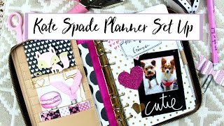 How I Set Up My Kate Spade Wellesley Planner  BelindasLife [upl. by Trant]