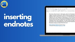 How to insert and edit an endnote in Microsoft Word [upl. by Gloria]