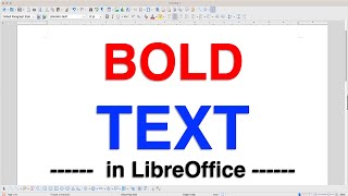 How to Bold Text in LibreOffice [upl. by True255]