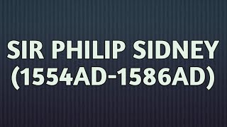 Sir Philip Sidney in Urdu Hindi BS English [upl. by Sim]