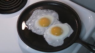 Seasoning Lodge Cast Iron Griddle on Stove Top with Bacon Grease [upl. by Benedix]