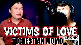 JOE LAMONT  VICTIMS OF LOVE  ACOUSTIC COVER   crestianmomocovers311  REACTION VIDEO [upl. by Naillij559]