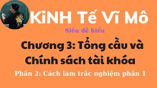 Kinh tế Vĩ Mô chương 3 Tổng cầu và CSTK Cách làm trắc nghiệm siêu dễ hiểu phần 1 ♥️ Quang Trung TV [upl. by Castera37]